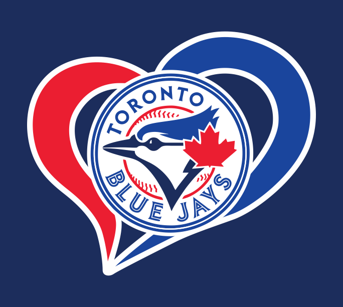 Toronto Blue Jays Heart Logo vinyl decal